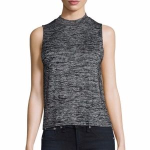 Rag & Bone Hudson Mockneck Slit Knit S Tank Top